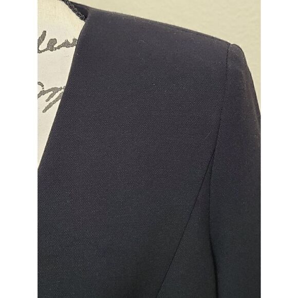 🖤 HALOGEN Open Front Collarless Long Black Blazer Size XS - Picture 6 of 16